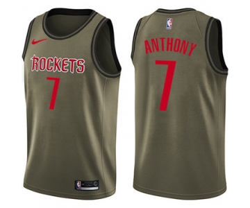 Nike Houston Rockets #7 Carmelo Anthony Green NBA Swingman Salute to Service Jersey
