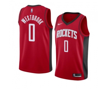 Rockets #0 Russell Westbrook Red Basketball Swingman Icon Edition 2019-2020 Jersey
