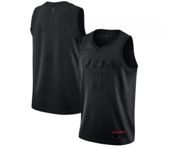 Rockets #13 James Harden Black Basketball MVP Swingman Jersey