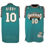 Memphis Grizzlies #10 Mike Bibby ABA Hardwood Classics Green Throwback Swingman Jersey