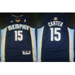 Memphis Grizzlies #15 Vince Carter Revolution 30 Swingman Navy Blue Jersey
