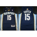 Memphis Grizzlies #15 Vince Carter Revolution 30 Swingman Navy Blue Jersey
