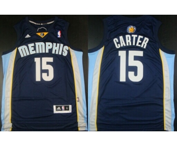 Memphis Grizzlies #15 Vince Carter Revolution 30 Swingman Navy Blue Jersey