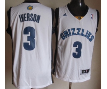 Memphis Grizzlies #3 Allen Iverson Revolution 30 Swingman White Jersey
