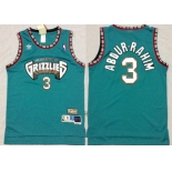Memphis Grizzlies #3 Shareef Abdur-Rahim ABA Hardwood Classics Green Throwback Swingman Jersey