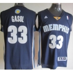 Memphis Grizzlies #33 Marc Gasol Revolution 30 Swingman Navy Blue Jersey