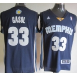 Memphis Grizzlies #33 Marc Gasol Revolution 30 Swingman Navy Blue Jersey
