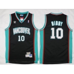 Men's Memphis Grizzlies #10 Mike Bibby Black Hardwood Classics Soul Swingman Throwback Jersey