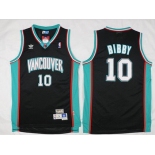 Men's Memphis Grizzlies #10 Mike Bibby Black Hardwood Classics Soul Swingman Throwback Jersey