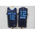 Men's Memphis Grizzlies #12 Ja Morant Black Nike 75th Anniversary Diamond 2021 Stitched Jersey