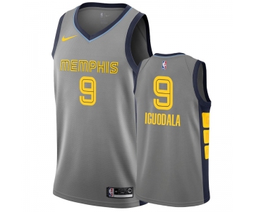 Nike Grizzlies #9 Andre Iguodala Gray City Edition Men's NBA Jersey