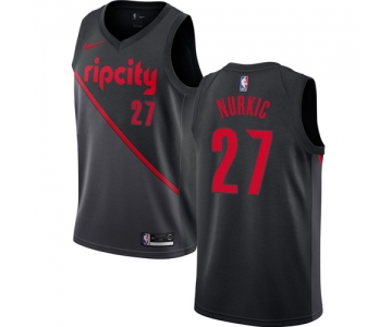 Blazers #27 Jusuf Nurkic Black Basketball Swingman City Edition 2018-19 Jersey