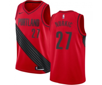 Blazers #27 Jusuf Nurkic Red Basketball Swingman Statement Edition Jersey