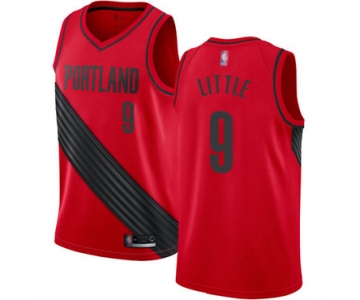 Blazers #9 Nassir Little Red Basketball Swingman Statement Edition Jersey