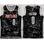 Men's Portland Trail Blazers #0 Damian Lillard Adidas 2015 Urban Luminous Swingman Jersey