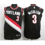 Men's Portland Trail Blazers #3 C.J. McCollum New Black 2017-2018 Nike Authentic Stitched NBA Jersey