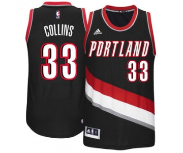 Men's Portland Trail Blazers #33 Zach Collins adidas Black 2017 NBA Draft Pick Replica Jersey
