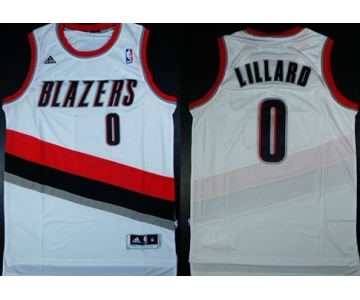 Portland Trail Blazers #0 Damian Lillard Revolution 30 Swingman White Jersey