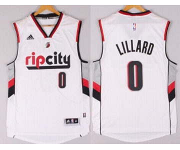 Portland Trail Blazers #0 Damian Lillard Rip City Revolution 30 Swingman 2014 New White Jersey
