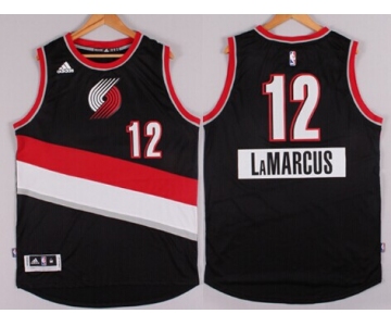 Portland Trail Blazers #12 LaMarcus Aldridge Revolution 30 Swingman 2014 Christmas Day Black Jersey
