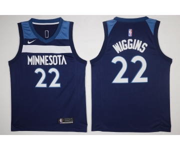 Men's Minnesota Timberwolves #22 Andrew Wiggins New Navy Blue 2017-2018 Nike Swingman Stitched NBA Jersey