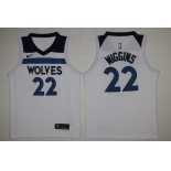 Men's Minnesota Timberwolves #22 Andrew Wiggins New White 2017-2018 Nike Swingman Stitched NBA Jersey
