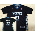 Men's Minnesota Timberwolves #22 Andrew Wiggins Revolution 30 Swingman 2014 New Black Short-Sleeved Jersey