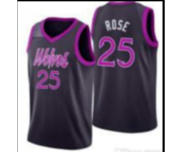 Men's Minnesota Timberwolves #25 Derrick Rose Nike Purple 2019 Swingman Jersey City Edition