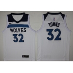Men's Minnesota Timberwolves #32 Karl-Anthony Towns New White 2017-2018 Nike Swingman Stitched NBA Jersey