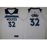 Men's Minnesota Timberwolves #32 Karl-Anthony Towns New White 2017-2018 Nike Swingman Stitched NBA Jersey