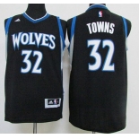 Men's Minnesota Timberwolves #32 Karl-Anthony Towns Revolution 30 Swingman 2015 Draft New Black Jersey
