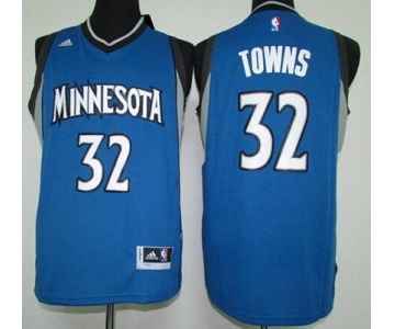 Men's Minnesota Timberwolves #32 Karl-Anthony Towns Revolution 30 Swingman 2015 Draft New Blue Jersey