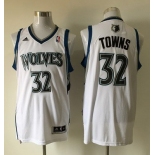 Men's Minnesota Timberwolves #32 Karl-Anthony Towns Revolution 30 Swingman White Jersey