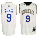 Minnesota Muskies #9 Ricky Rubio ABA Hardwood Classic Swingman White Jersey