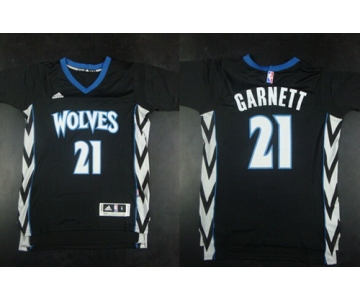 Minnesota Timberwolves #21 Kevin Garnett Revolution 30 Swingman 2014 New Black Jersey