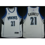 Minnesota Timberwolves #21 Kevin Garnett Revolution 30 Swingman 2014 New White Jersey