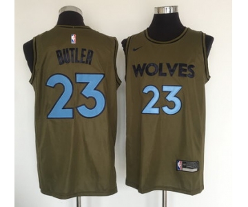 Minnesota Timberwolves #23 Jimmy Butler Olive Nike Swingman Jersey