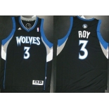 Minnesota Timberwolves #3 Brandon Roy Revolution 30 Swingman Black Jersey
