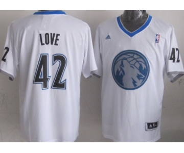 Minnesota Timberwolves #42 Kevin Love Revolution 30 Swingman 2013 Christmas Day White Jersey