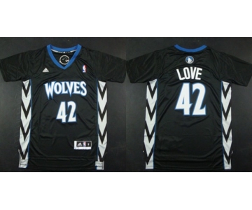 Minnesota Timberwolves #42 Kevin Love Revolution 30 Swingman 2014 Black Jersey