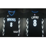 Minnesota Timberwolves #8 Zach LaVine Revolution 30 Swingman 2014 New Black Jersey
