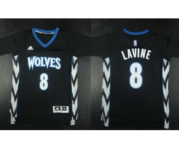 Minnesota Timberwolves #8 Zach LaVine Revolution 30 Swingman 2014 New Black Jersey