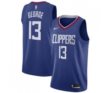 Clippers 13 Paul George Blue Nike Swingman Jersey