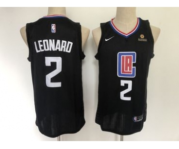 Clippers 2 Kawhi Leonard Black Nike Swingman Jersey