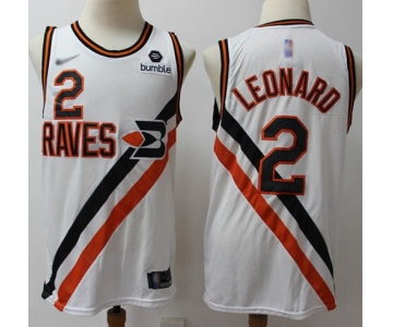 Clippers #2 Kawhi Leonard White Basketball Swingman Hardwood Classics Jersey