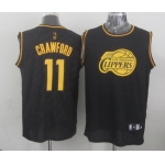 Los Angeles Clippers #11 Jamal Crawford Revolution 30 Swingman 2014 Black With Gold Jersey