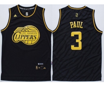 Los Angeles Clippers #3 Chris Paul Revolution 30 Swingman 2014 Black With Gold Jersey