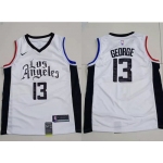 Men's Los Angeles Clippers 13 Paul George White City Edition Nike Swingman Jersey