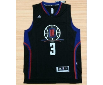 Men's Los Angeles Clippers #3 Chris Paul Revolution 30 Swingman 2015-16 Black Jersey