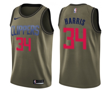 Nike Clippers #34 Tobias Harris Green NBA Swingman Salute to Service Jersey